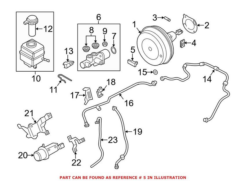 BMW Power Brake Booster Vacuum Sensor 34336875605